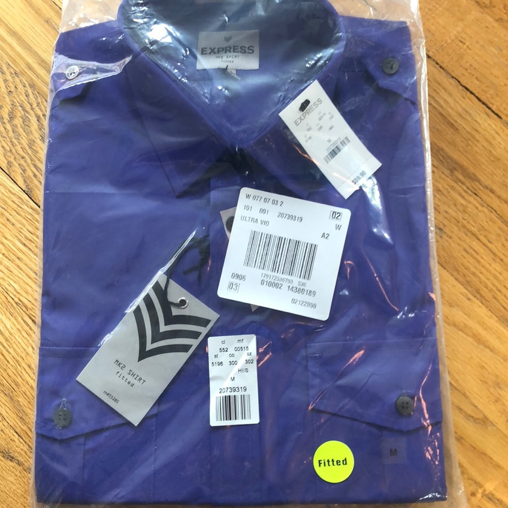 Brand new express purple button up